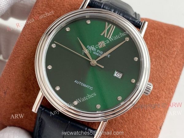 Patek Philippe Calatrava Classic Watch Mens Green Dial Automatic Replica Watch Patek Philippe Calatrava Classic Watch Mens Green Dial Automatic Replica Watch
