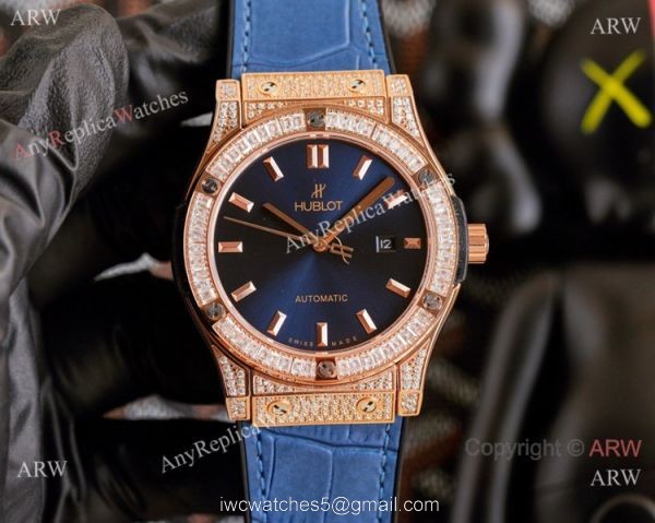 Clone Hublot Iced Out Classic Fusion Watches Rose Gold Automatic Clone Hublot Iced Out Classic Fusion Watches Rose Gold Automatic