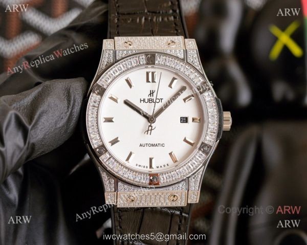 Clone Hublot Iced Out Classic Fusion Watches Grey Dial Automatic Clone Hublot Iced Out Classic Fusion Watches Grey Dial Automatic