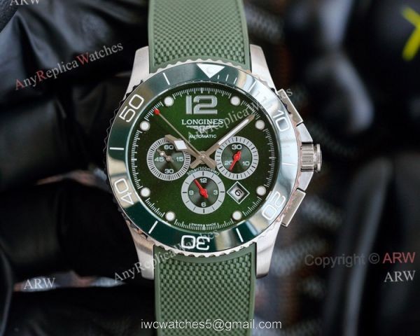 Longines Hydroconquest Automatic 41mm Replica Watches Black Face Black Rubber Band Longines Hydroconquest Automatic 41mm Replica Watches Black Face Black Rubber Band