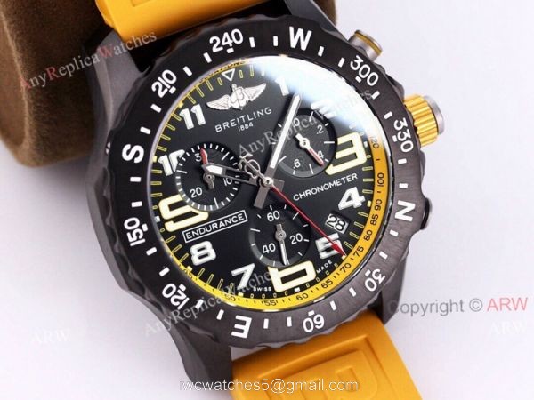 New Breitling Endurance Pro 44mm Review Yellow Rubber Band Quartz Watch Replica New Breitling Endurance Pro 44mm Review Yellow Rubber Band Quartz Watch Replica