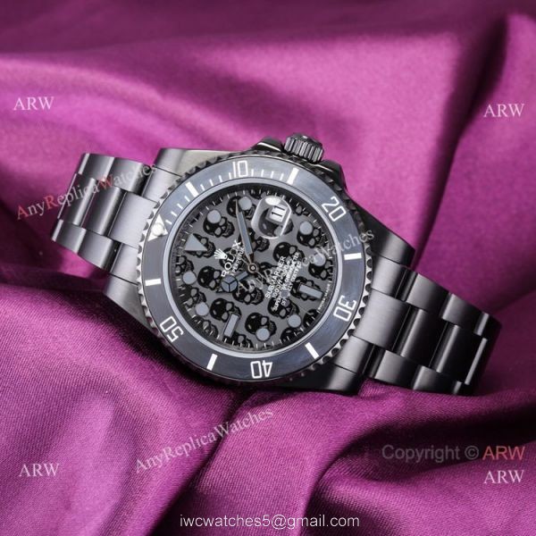 2021! Swiss Rplica Rolex Submariner Blaken Skull Cal.2824 DLC Steel Ceramic Bezel 40mm 2021! Swiss Rplica Rolex Submariner Blaken Skull Cal.2824 DLC Steel Ceramic Bezel 40mm