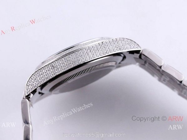 Swiss Quality Rolex Iced Out Oyster Perpetual 41 Copy Watch Coral Red Dial Swiss Quality Rolex Iced Out Oyster Perpetual 41 Copy Watch Coral Red Dial