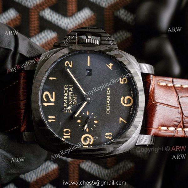 Panerai Luminor GMT All Black Replica Watch 44mm Panerai Luminor GMT All Black Replica Watch 44mm