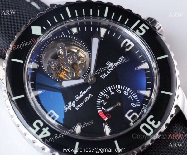 JB Factory 1:1 Blancpain Tourbillon Fifty Fathoms Silver Black Watch JB Factory 1:1 Blancpain Tourbillon Fifty Fathoms Silver Black Watch