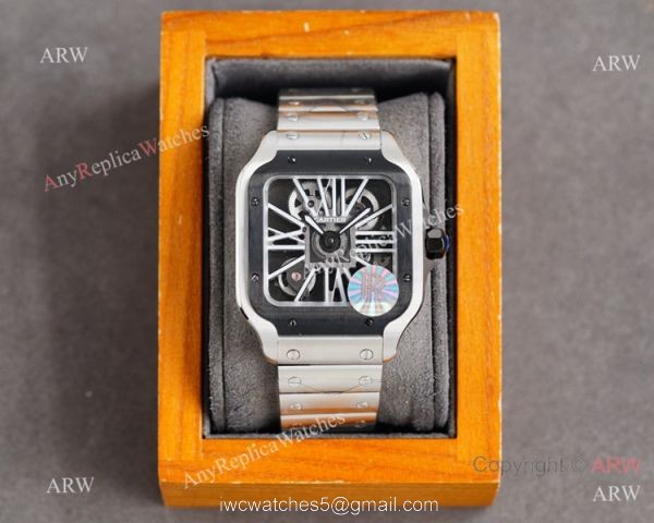 New Two Tone Rose Gold Santos de Cartier Skeleton watch WHSA0016 New Two Tone Rose Gold Santos de Cartier Skeleton watch WHSA0016