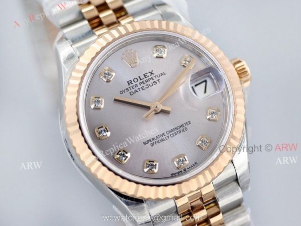 1:1 EW Factory Top Swiss Replica Watches Rolex Datejust 31 Grey Dial With Diamonds 1:1 EW Factory Top Swiss Replica Watches Rolex Datejust 31 Grey Dial With Diamonds