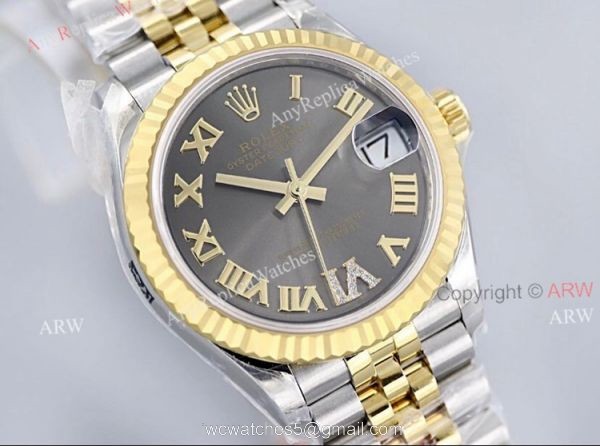 (EWF) 1:1 Rolex Two Tone Datejust 31 Grey Face Jubilee Watch High End Replica (EWF) 1:1 Rolex Two Tone Datejust 31 Grey Face Jubilee Watch High End Replica
