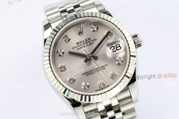 1:1 Fake EW Factory Rolex Datejust 31 Silver Face Watch With Diamond Markers 1:1 Fake EW Factory Rolex Datejust 31 Silver Face Watch With Diamond Markers