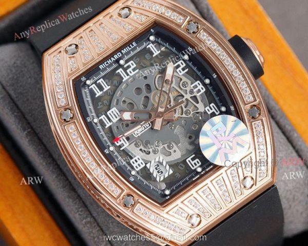 (RM Factory) High Quality Replica Richard Mille RM010 Rose Gold Diamond Watch (RM Factory) High Quality Replica Richard Mille RM010 Rose Gold Diamond Watch