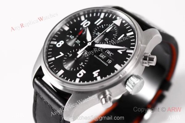 ZF Factory V2 IWC Pilots Replica Watch Swiss 7750 Black Leather Strap ZF Factory V2 IWC Pilots Replica Watch Swiss 7750 Black Leather Strap