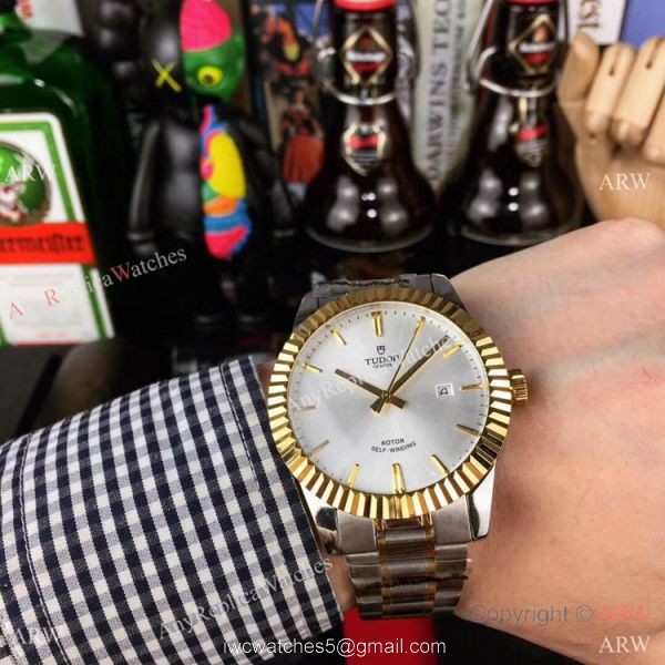 Tudor Geneve m12510 Copy Watches Two Tone Champagne Dial Tudor Geneve m12510 Copy Watches Two Tone Champagne Dial