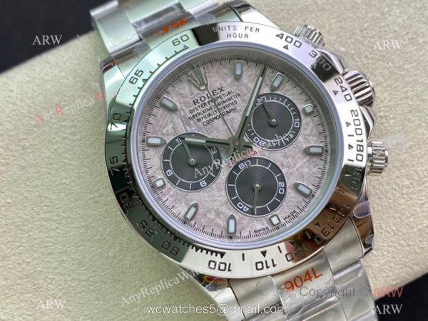 TW Factory Rolex Cosmograph Daytona Meteorite 7750 Chronograph Watch 40mm 904L Stainless steel TW Factory Rolex Cosmograph Daytona Meteorite 7750 Chronograph Watch 40mm 904L Stainless steel