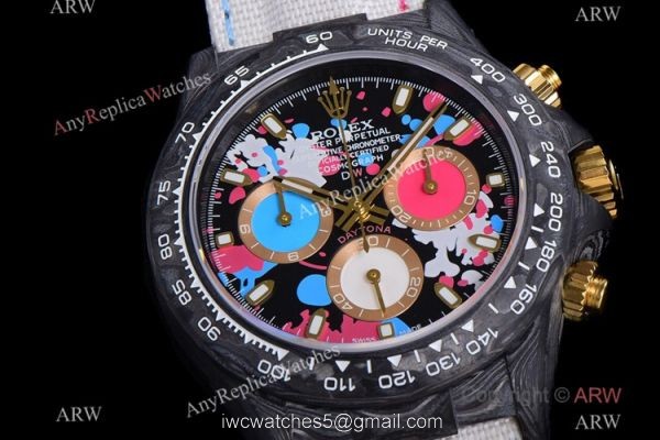 NEW! Super Clone Rolex DIW Daytona Carbon Motley Wrist Yellow Gold Crown TW Factory 7750 NEW! Super Clone Rolex DIW Daytona Carbon Motley Wrist Yellow Gold Crown TW Factory 7750
