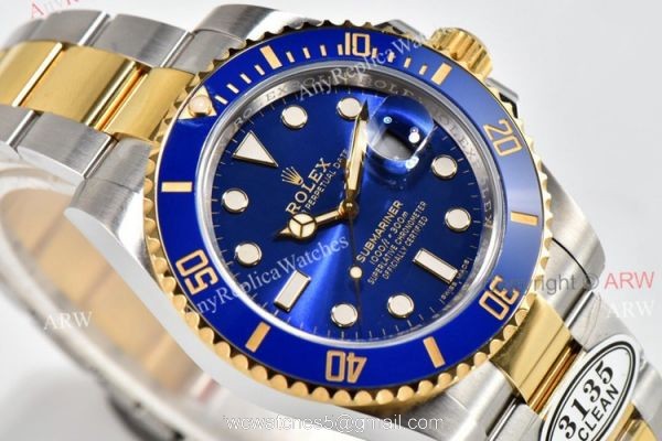 Clean Factory Rolex 116613 LB Rolex Smurf Submariner Stainless Steel Gold Superclone Watch Clean Factory Rolex 116613 LB Rolex Smurf Submariner Stainless Steel Gold Superclone Watch