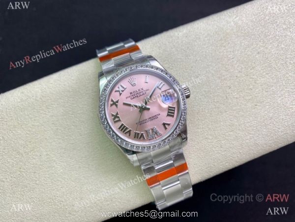 Swiss Grade Rolex Datejust Ss Oyster 31mm Watch Pink Dial TW Swiss 2836 Movement Swiss Grade Rolex Datejust Ss Oyster 31mm Watch Pink Dial TW Swiss 2836 Movement