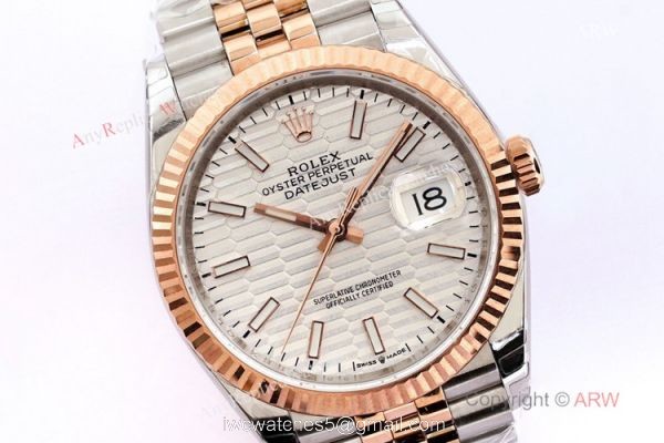 (EW)2021 New Rolex Datejust 36 EWF 3235 Watch Two Tone Rose Gold Silver Motif Dial (EW)2021 New Rolex Datejust 36 EWF 3235 Watch Two Tone Rose Gold Silver Motif Dial
