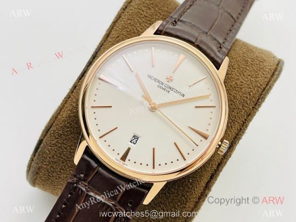 2021 New! MK Factory V4 Vacheron Constantin Patrimony Men Watch Rose Gold White Dial 2021 New! MK Factory V4 Vacheron Constantin Patrimony Men Watch Rose Gold White Dial