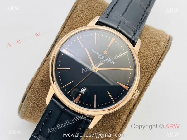 2021 New! MK Factory V4 Vacheron Constantin Patrimony Replica Watch Rose Gold Black Dial 40mm 2021 New! MK Factory V4 Vacheron Constantin Patrimony Replica Watch Rose Gold Black Dial 40mm