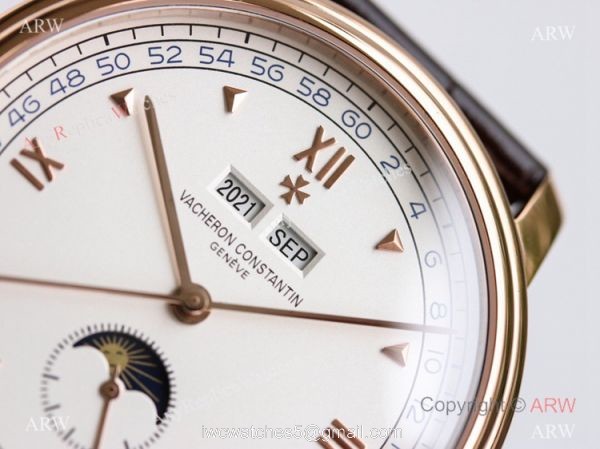 TWS Factory 1-1 Copy Vacheron Constantin Historiques Calendrier Complet 1948 40mm 3100v Watch Rose Gold White Dial TWS Factory 1-1 Copy Vacheron Constantin Historiques Calendrier Complet 1948 40mm 3100v Watch Rose Gold White Dial