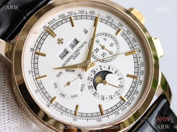 TW Factory Copy Vacheron Constantin Traditionnelle Perpetual Calendar Watch Gold Chronograph Dial TW Factory Copy Vacheron Constantin Traditionnelle Perpetual Calendar Watch Gold Chronograph Dial