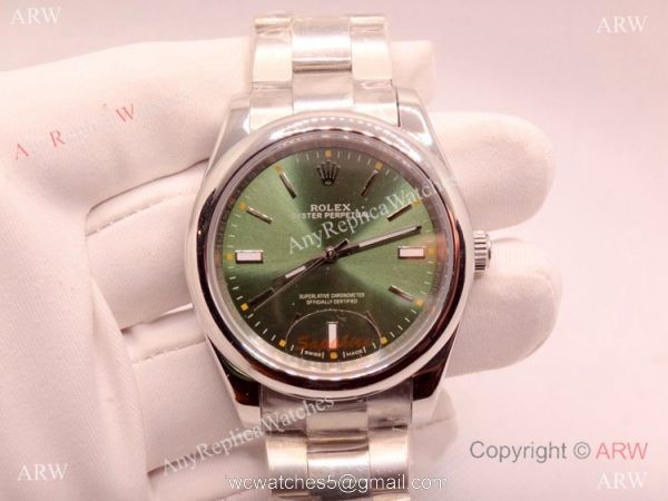 Copy Rolex Oyster Perpetual Olive Green Dial Stainless Steel Watch 39mm for Men Copy Rolex Oyster Perpetual Olive Green Dial Stainless Steel Watch 39mm for Men