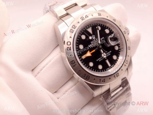 Copy Rolex Explorer II Orange GMT Stainless Steel Black Dial 42mm Watch Copy Rolex Explorer II Orange GMT Stainless Steel Black Dial 42mm Watch