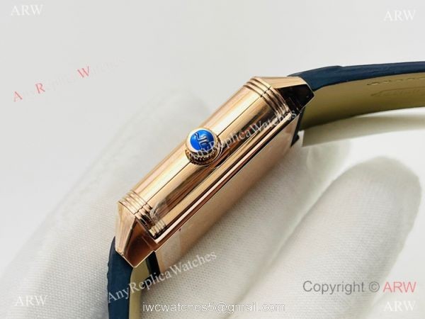 (AN Factory ) Swiss Copy Jaeger-LeCoultre Reverso Duoface 29mm Watch Rose Gold Blue Dial (AN Factory ) Swiss Copy Jaeger-LeCoultre Reverso Duoface 29mm Watch Rose Gold Blue Dial
