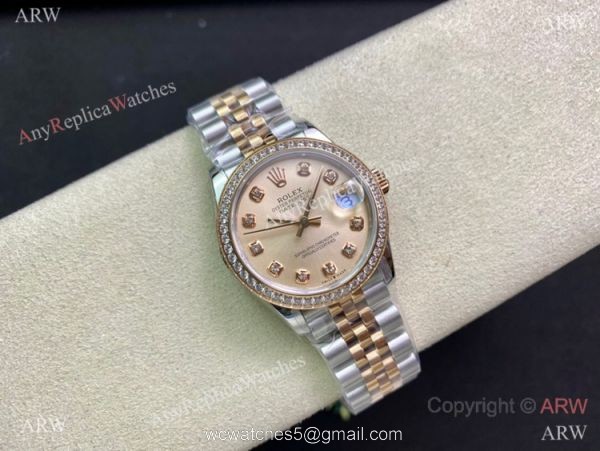 Swiss Replica Rolex Datejust WF Salmon Diamond Jubilee Watch 31mm Mid-size Swiss Replica Rolex Datejust WF Salmon Diamond Jubilee Watch 31mm Mid-size