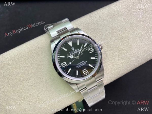 Swiss Grade Copy Rolex Explorer I Clone 3132 Black Dial Watch 39mm Swiss Grade Copy Rolex Explorer I Clone 3132 Black Dial Watch 39mm