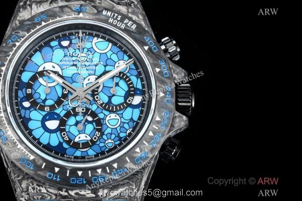 2021 New! Swiss Replica Rolex Daytona TW 7750 Watch Carbon-Lime Blue Dial 40mm 2021 New! Swiss Replica Rolex Daytona TW 7750 Watch Carbon-Lime Blue Dial 40mm