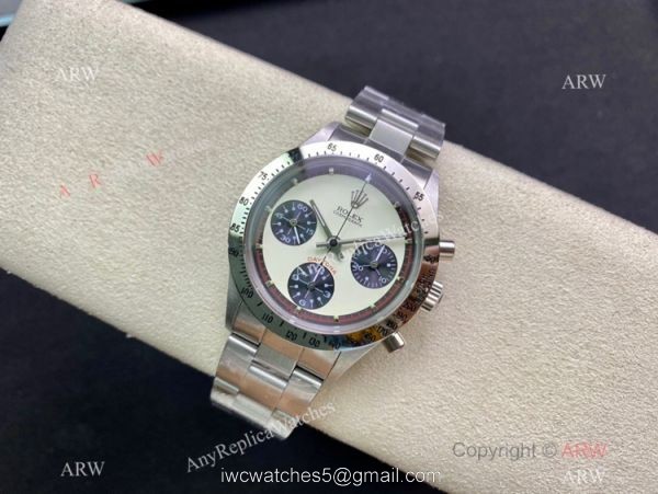 Vintage Rolex Daytona Paul Newman Swiss A7750 Replica Watch Stainless Steel Cream Dial Vintage Rolex Daytona Paul Newman Swiss A7750 Replica Watch Stainless Steel Cream Dial