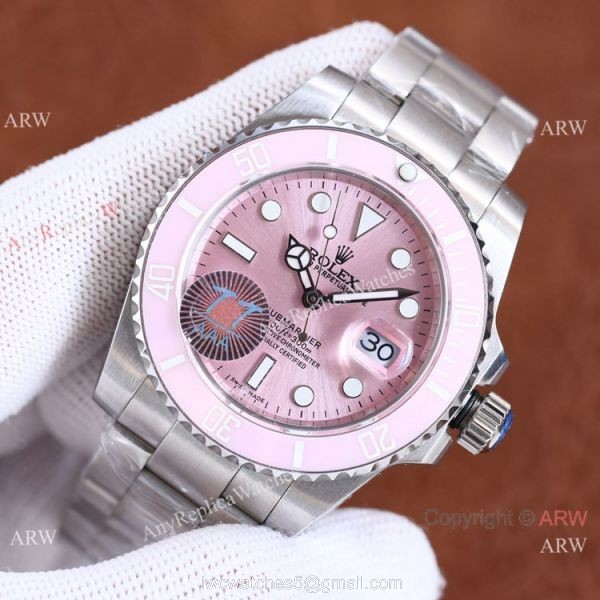 Swiss Quality Rolex Submariner Pink Version Stainless Steel Watch Citizen 8215 Swiss Quality Rolex Submariner Pink Version Stainless Steel Watch Citizen 8215