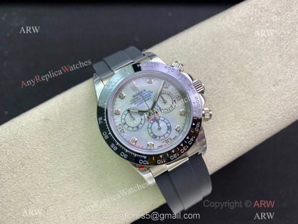 Swiss Grade Rolex Daytona A7750 Watch White MOP Dial Oysterflex Rubber Swiss Grade Rolex Daytona A7750 Watch White MOP Dial Oysterflex Rubber