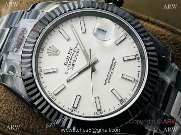 Swiss Copy Rolex Datejust 41 Black Venom DR Factory 2824 Watch BlackSteel White Dial Swiss Copy Rolex Datejust 41 Black Venom DR Factory 2824 Watch BlackSteel White Dial