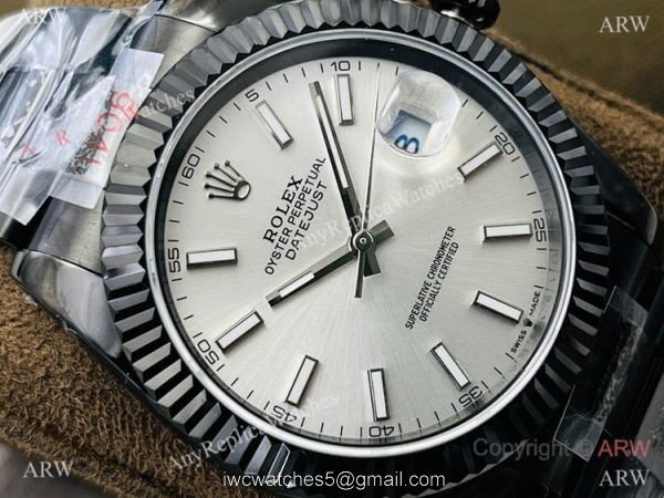 Swiss Copy Rolex Datejust Black Venom 41 DR Factory 2824 Watch Silver Dial Swiss Copy Rolex Datejust Black Venom 41 DR Factory 2824 Watch Silver Dial