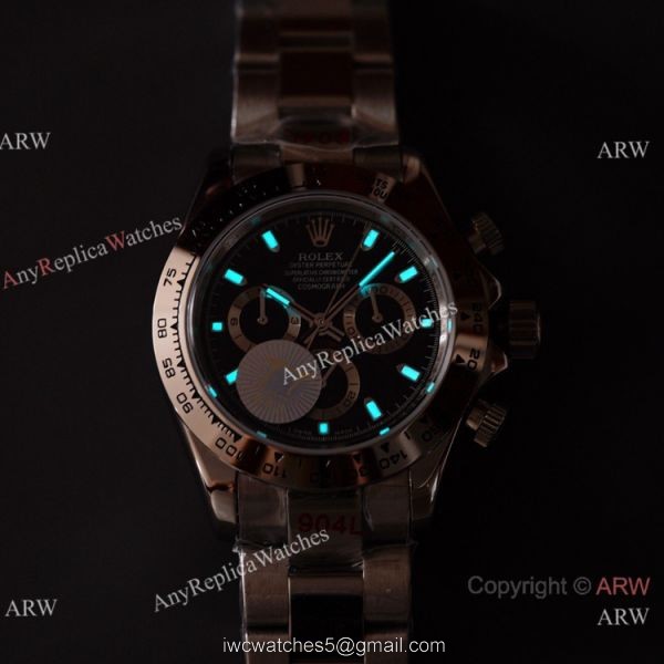 Swiss Quality Copy Rolex Comograph Daytona Citizen 8215 Watch Black Dial 904L Steel Swiss Quality Copy Rolex Comograph Daytona Citizen 8215 Watch Black Dial 904L Steel