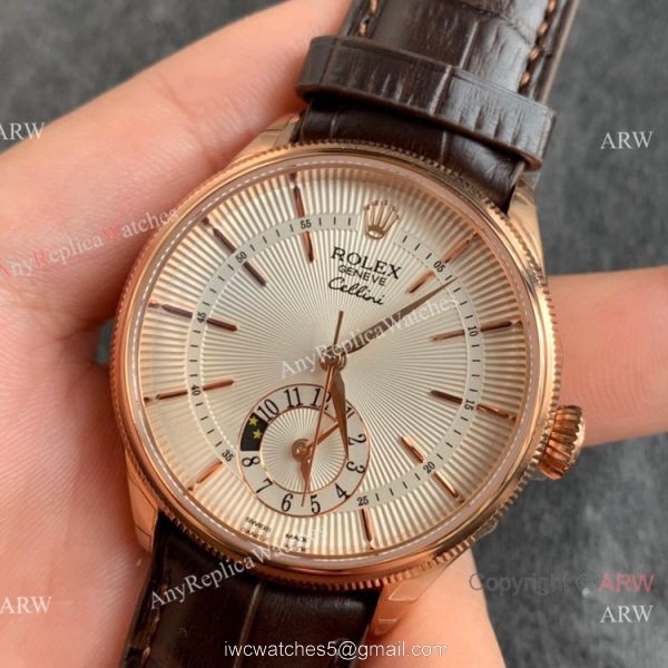 Swiss Copy Rolex Cellini Dual Time Rose Gold Watch 3180 Movement Swiss Copy Rolex Cellini Dual Time Rose Gold Watch 3180 Movement