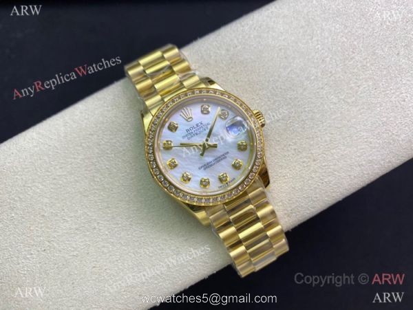 Swiss Replica Rolex Datejust 31mm Diamond watch Yellow Gold Presidential Swiss Replica Rolex Datejust 31mm Diamond watch Yellow Gold Presidential