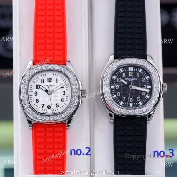 Best Replica Patek Philippe Aquanaut Lady Watches Diamond Bezel Silver Case Best Replica Patek Philippe Aquanaut Lady Watches Diamond Bezel Silver Case
