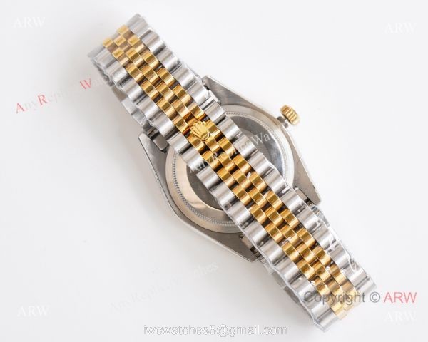 Two Tone Black Face Replica Rolex Datejust Watch Citizen 8215 Movement Two Tone Black Face Replica Rolex Datejust Watch Citizen 8215 Movement