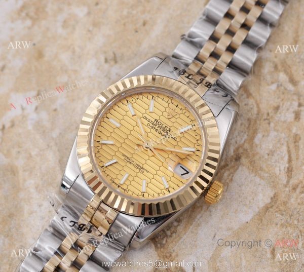 Replica Rolex Datejust 2-Tone Gold Face Watch 31mm Ladies Replica Rolex Datejust 2-Tone Gold Face Watch 31mm Ladies