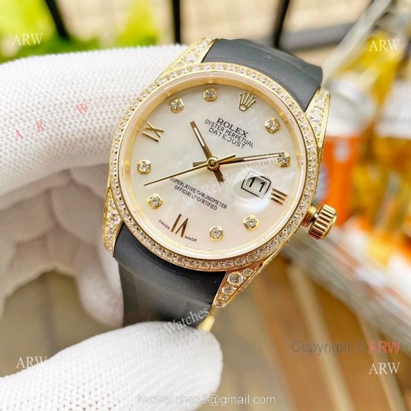 Replica Citizen 8215 ROLEX Datejust White Gold Diamond bezel Ladies Watch Replica Citizen 8215 ROLEX Datejust White Gold Diamond bezel Ladies Watch