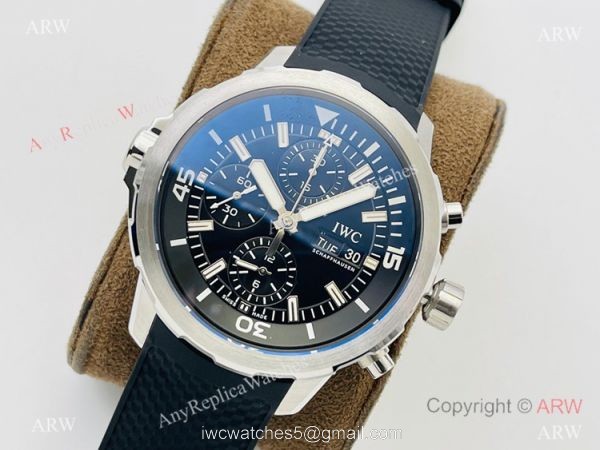 (IWS) IWC Aquatimer Chronograph Edition Expedition Copy Watch Black Dial 44mm (IWS) IWC Aquatimer Chronograph Edition Expedition Copy Watch Black Dial 44mm