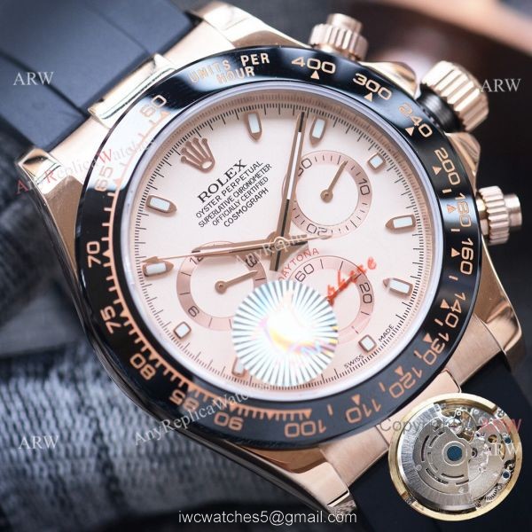 Replica Rolex Daytona Rose Gold Case Ceramic bezel Man 40MM Watch Replica Rolex Daytona Rose Gold Case Ceramic bezel Man 40MM Watch