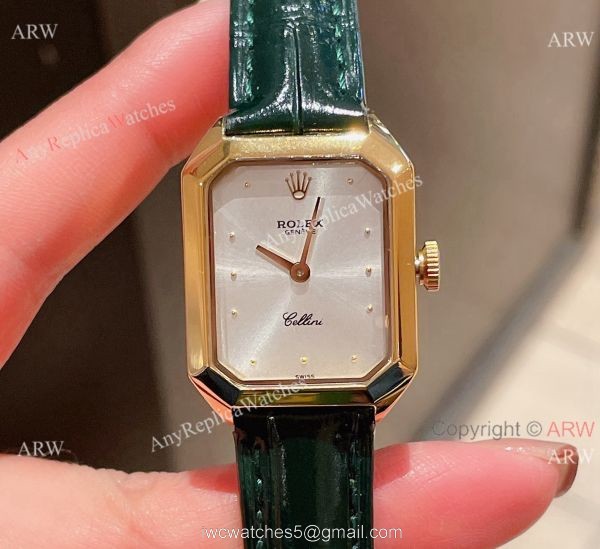 Replica Rolex Cellini White Face Gold Case Leather Strap 24MM Watch Replica Rolex Cellini White Face Gold Case Leather Strap 24MM Watch