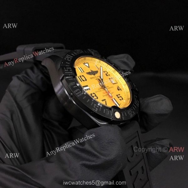 Super Clone Breitling Avenger II Seawolf Watch Yellow Dial with Arabic Markers Super Clone Breitling Avenger II Seawolf Watch Yellow Dial with Arabic Markers