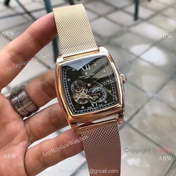 New Fake Patek Philippe Geneve Stainless Steel Black Dial Watch 40mm New Fake Patek Philippe Geneve Stainless Steel Black Dial Watch 40mm