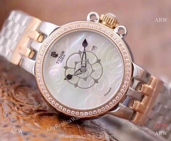 AAA Copy Tudor Clair de Rose Lady Watch White MOP Dial 2-Tone Rose Gold 30mm AAA Copy Tudor Clair de Rose Lady Watch White MOP Dial 2-Tone Rose Gold 30mm