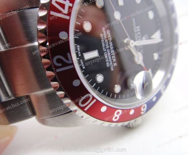Swiss Eta 2836 Movement /Rolex GMT Master II Watch Red &038; Blue Bezel Swiss Eta 2836 Movement /Rolex GMT Master II Watch Red &038; Blue Bezel